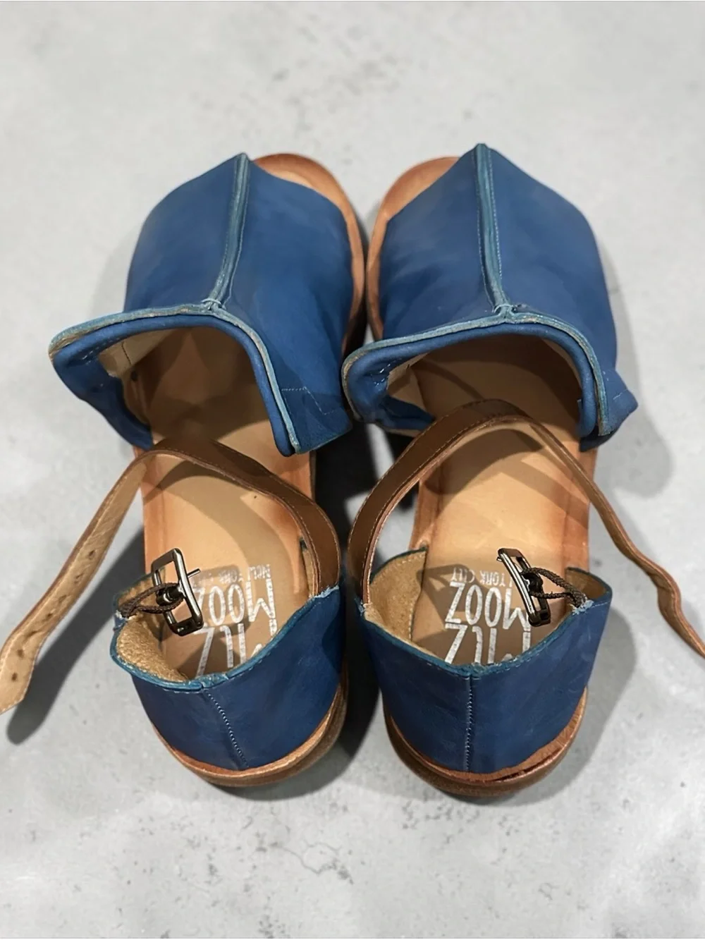 Miz Mooz sandals in denim color. Size 10 excellent condition!